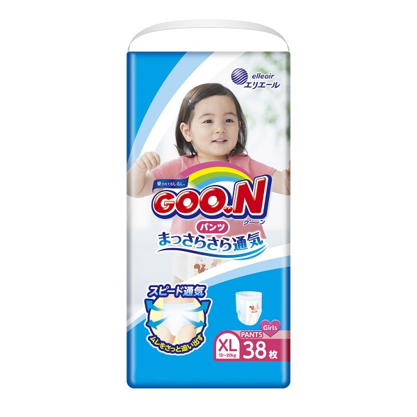 Трусики-подгузники GOO.N для девочек 12-20 кг (размер Big (XL), 38 шт) 853630