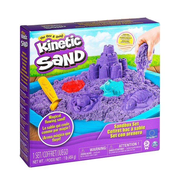 Набор песка для детского творчества -Kinetic Sand Замок Из Песка (фиолетовый, 454 г, формочки, лото 71402P