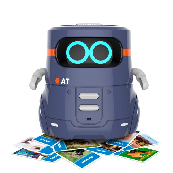 Умный робот с сенсорным управлением и обучающими карточками - AT-ROBOT 2 (темно-фиолетовый, озвуч.ук AT002-02-UKR