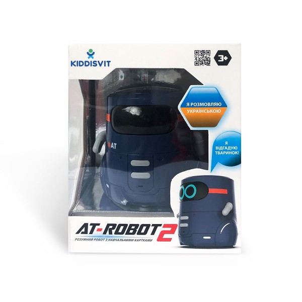 Умный робот с сенсорным управлением и обучающими карточками - AT-ROBOT 2 (темно-фиолетовый, озвуч.ук AT002-02-UKR