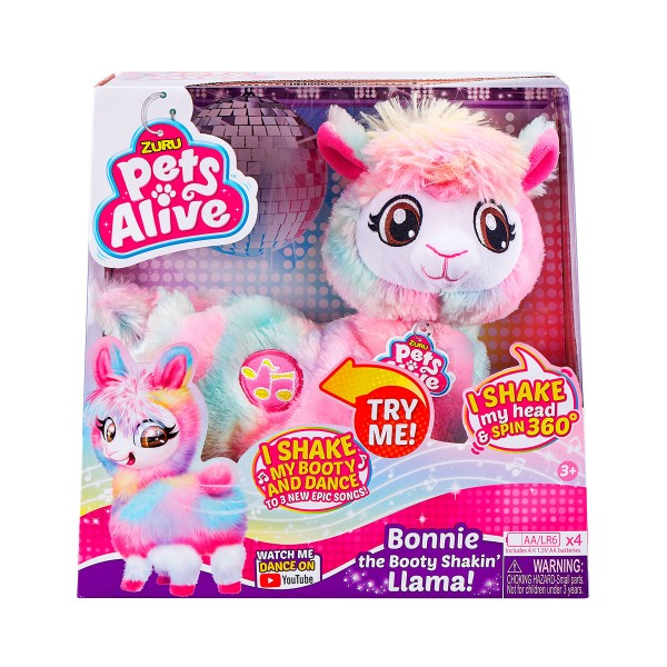 Интерактивная мягкая игрушка Pets Alive - Радужная танцующая лама 9518