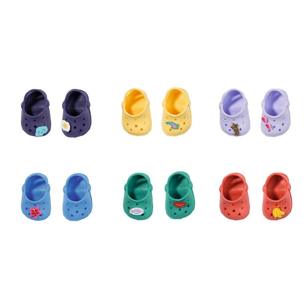 Обувь для куклы Baby Born - Праздничные сандалии с значками (лаванд.) 828311-4