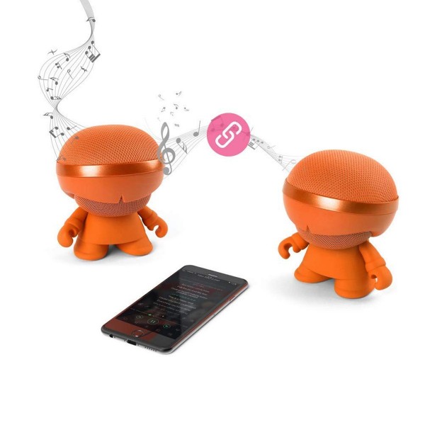 Акуст. стереосистема Xoopar - Xboy Glow(12cm,оранж.,Bluetooth,MP3/SD-карт,микр.,аудио&USB-каб.,LED) XBOY31007.20G