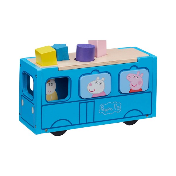 Деревянный игровой набор-сортер Peppa - Школьный автобус Пеппы 7222