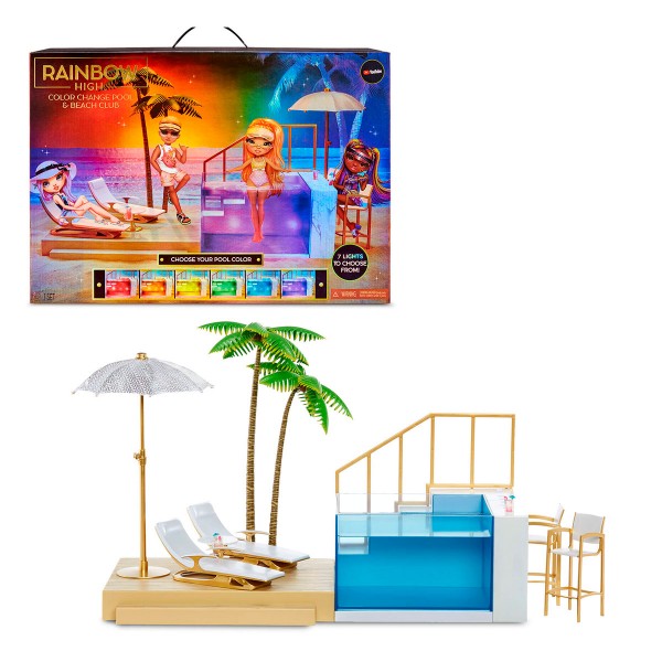 Игровой набор для кукол Rainbow High "Pacific Coast" - Вечеринка у бассейна 578475