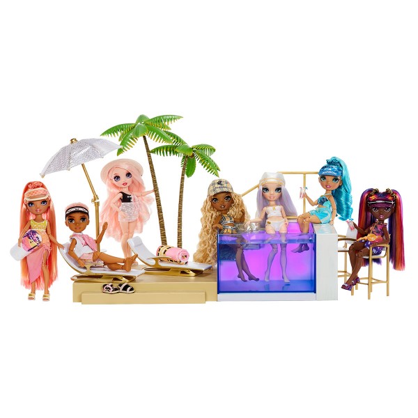 Игровой набор для кукол Rainbow High "Pacific Coast" - Вечеринка у бассейна 578475