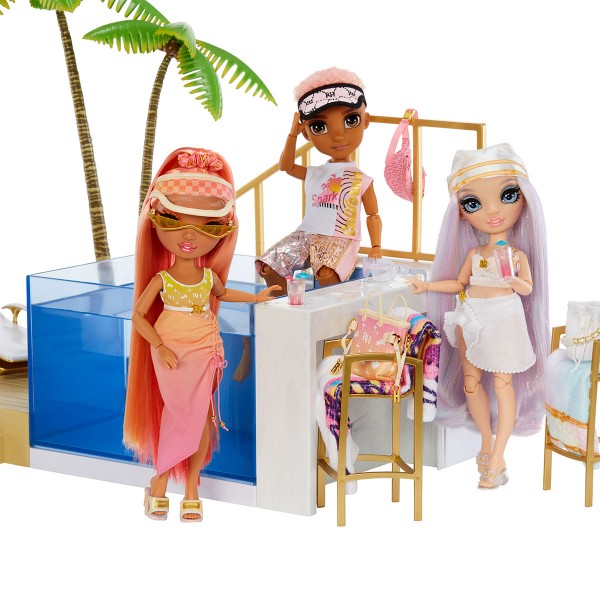 Игровой набор для кукол Rainbow High "Pacific Coast" - Вечеринка у бассейна 578475