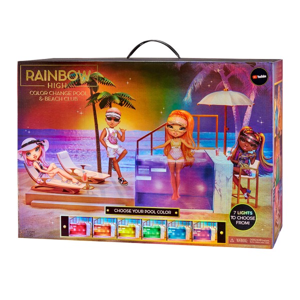 Игровой набор для кукол Rainbow High "Pacific Coast" - Вечеринка у бассейна 578475