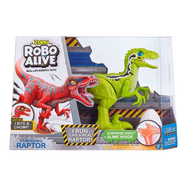 Интерактивная игрушка Robo Alive - Зелёный велоцираптор 25289G