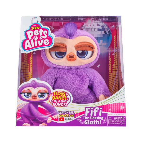 Интерактивная мягкая игрушка Pets Alive - Танцующий Ленивец 9516