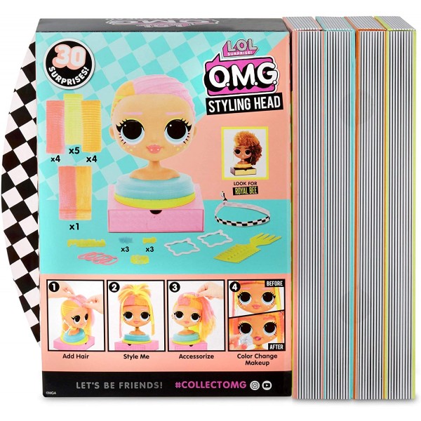 Кукла-манекен LOL Surprise! серии "OMG" - Леди Неон Лол Styling Head Neonlicious 565963