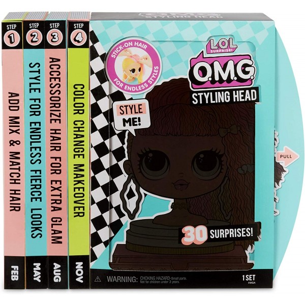 Кукла-манекен LOL Surprise! серии "OMG" - Леди Неон Лол Styling Head Neonlicious 565963