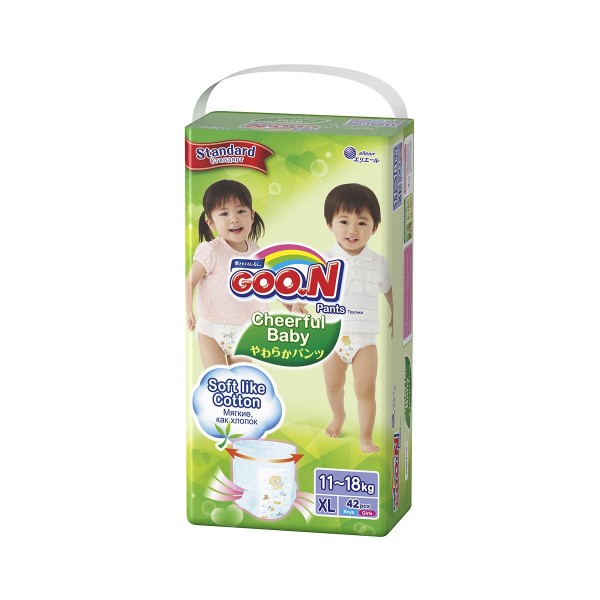 Трусики-подгузники CHEERFUL BABY для детей 11-18 кг (размер XL, унисекс, 42 шт) 853882