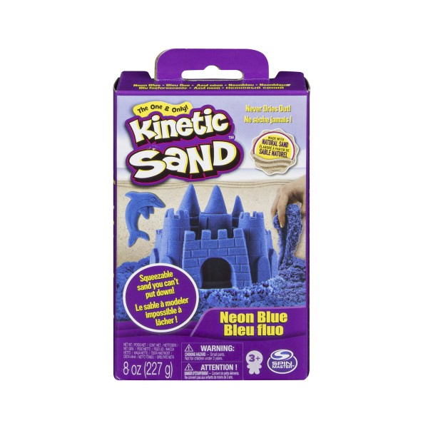 Песок для детского творчества - Kinetic Sand Neon (голубой, 227г) 71423B