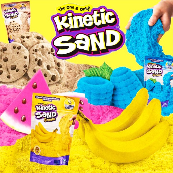 Песок для детского творчества с ароматом - Kinetic Sand Банановый десерт 71473B