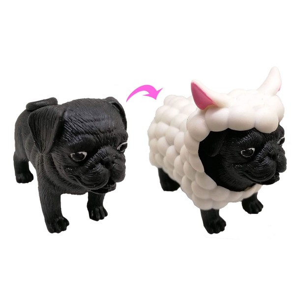 Стретч-игрушка Dress your Puppy S1 - Щенок в костюмчике (мопс-овечка) 0222-12