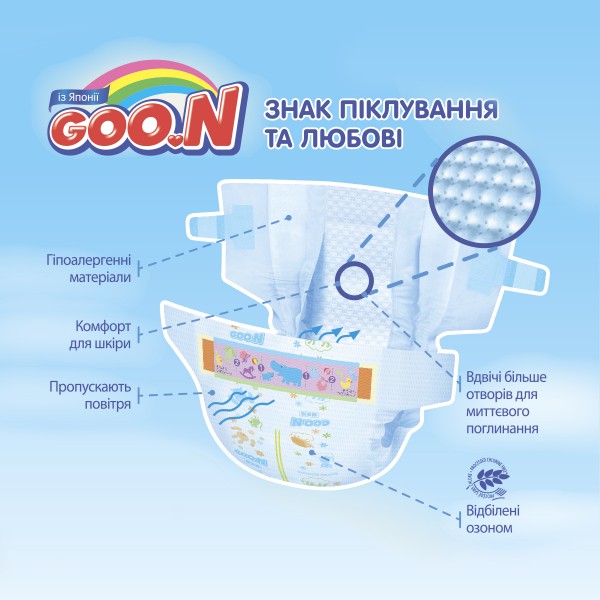 Трусики-подгузники GOO.N для мальчиков 9-14 кг (размер L, 44 шт) 853080