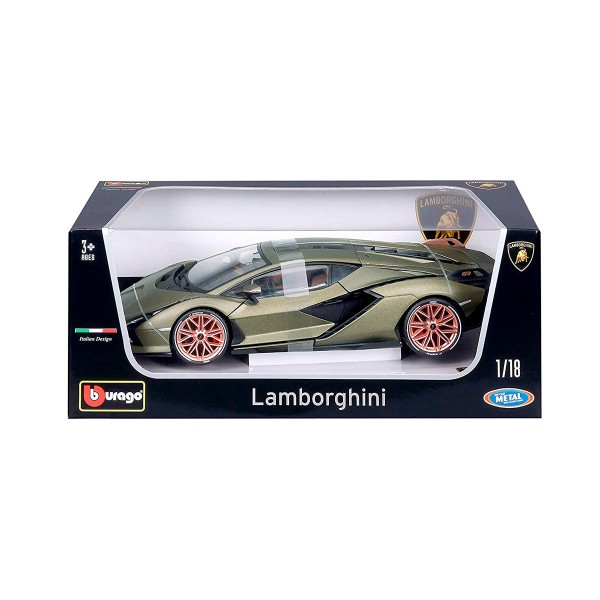 Автомодель - Lamborghini Sian FKP 37 (матовый зелёный металлик, 1:18) 18-11046G