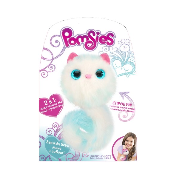 Игровой набор с интерактивной кошечкой Pomsies - Снежа (свет, звук) 01951-Sn