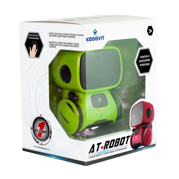 Интерактивный робот с голосовым управлением - At-Robot (зелёный) AT001-02