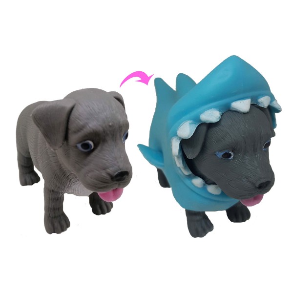 Стретч-игрушка Dress your Puppy S1 - Щенок в костюмчике (питбуль-акула) 0222-3