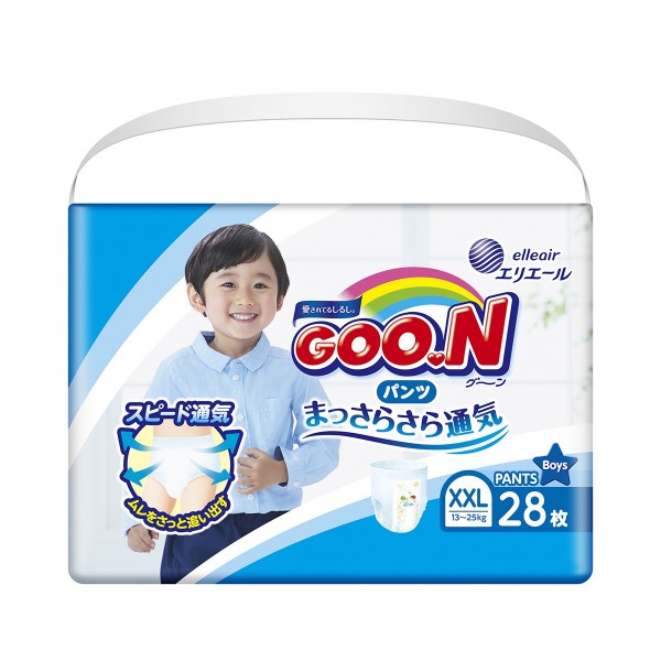 Трусики-подгузники GOO.N для мальчиков 13-25 кг (размер BigBig (XXL), 28 шт) 853884