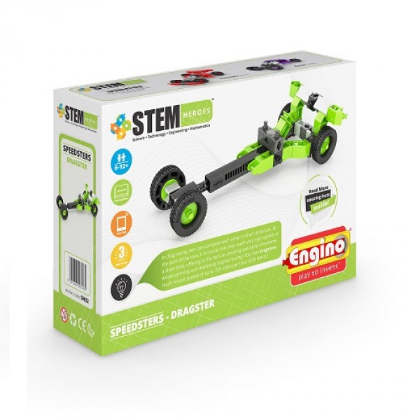 Конструктор серии Stem Heroes - Спортивные автомобили: драгстер SH32