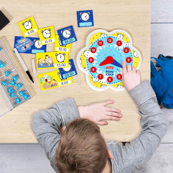 Обучающий игровой набор серии Play Montessori Первые часы (стрелки, 24 фишки, карточки) 0624-Q