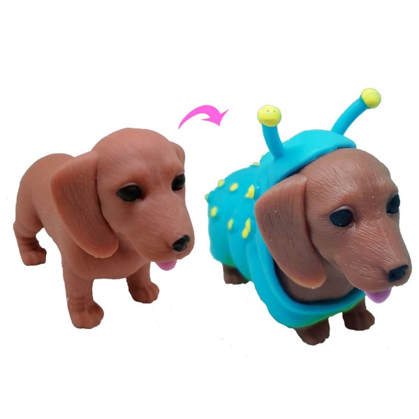 Стретч-игрушка Dress your Puppy S1 - Щенок в костюмчике (такса-гусеница) 0222-4