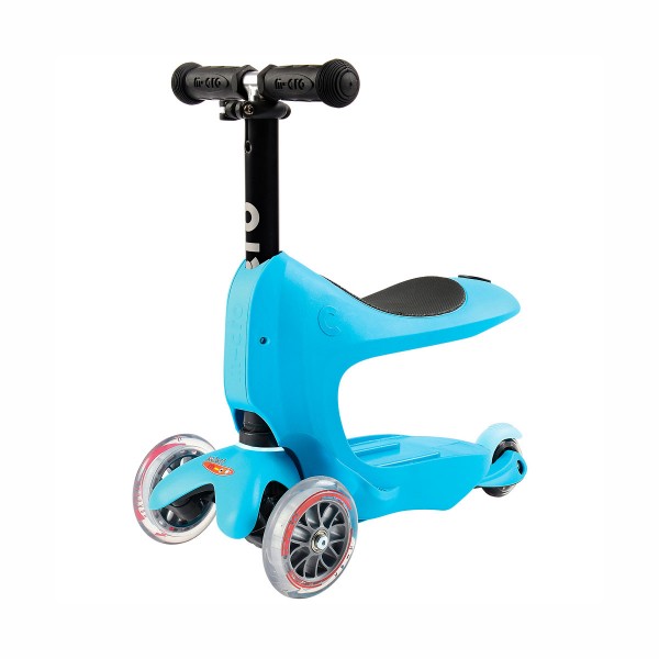 Самокат MICRO серии "Mini2go Deluxe Plus" - Голубой MMD034