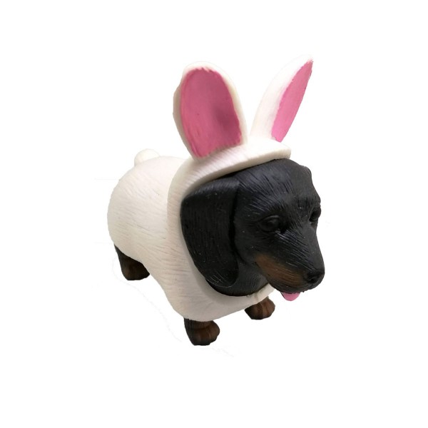 Стретч-игрушка Dress your Puppy S1 - Щенок в костюмчике (такса-зайка) 0222-10
