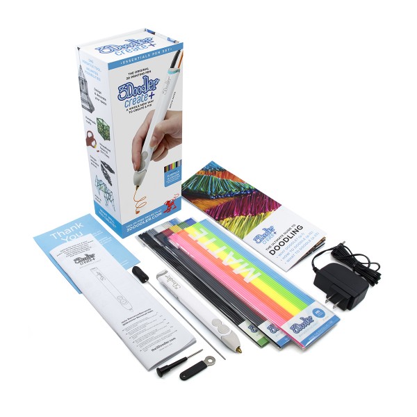 3D-ручка 3Doodler Create PLUS для проф. использования - Белая (75 cтержней, аксессуары) 8CPSWEEU3E