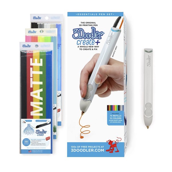 3D-ручка 3Doodler Create PLUS для проф. использования - Белая (75 cтержней, аксессуары) 8CPSWEEU3E