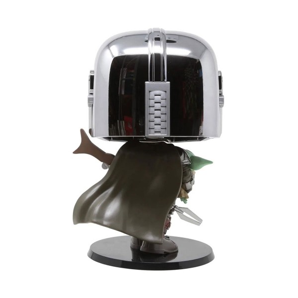 Игровая фигурка Funko Pop! ­ Мандалорец в хроме с малышом 25 сm 49931