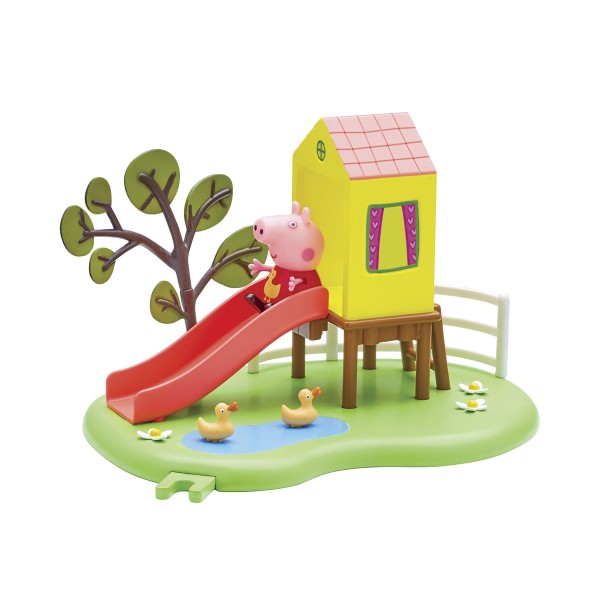 Игровой набор Peppa - Игровая Площадка Пеппы (домик с горкой, фигурка Пеппы) 06149-2