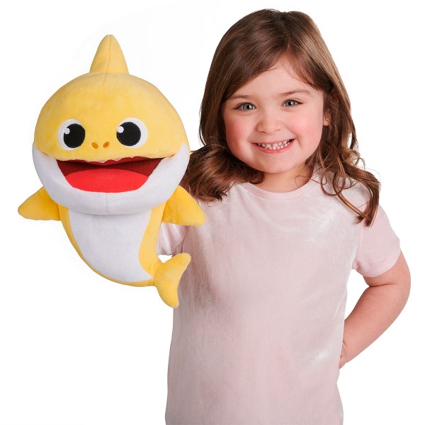 Интерактивная мягкая игрушка на руку Baby Shark с изменением темпа воспроизведения - Малыш Акуленок 61181
