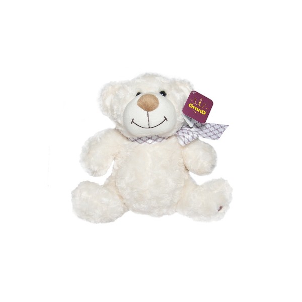 Мягкая игрушка - Медведь (белый, с бантом, 25 cm) 2503GMB