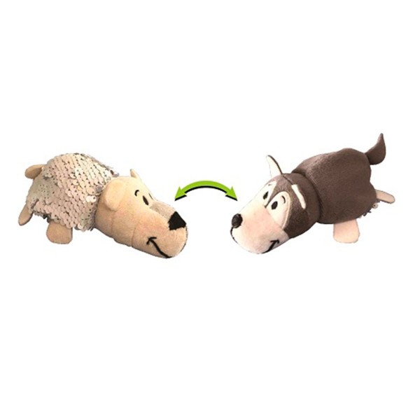 Мягкая Игрушка С Пайетками 2 В 1 - Zooprяtki - Хаски-Полярный Медведь (12 Cm) 558IT-ZPR