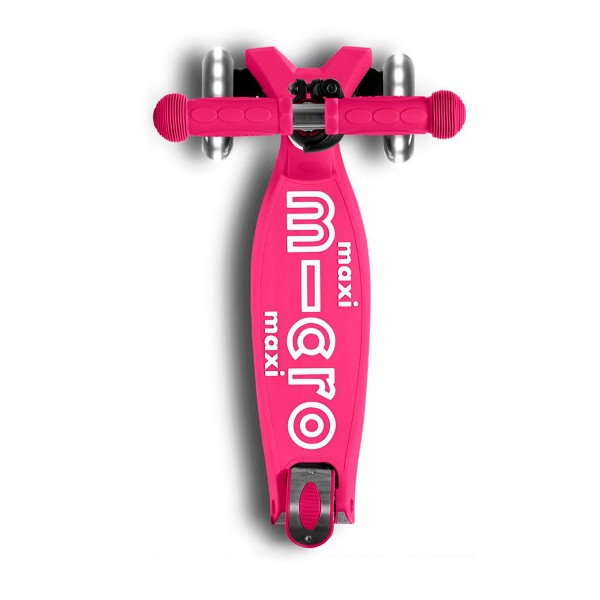Самокат MICRO серии "Maxi Deluxe LED" - Розовый складной MMD096