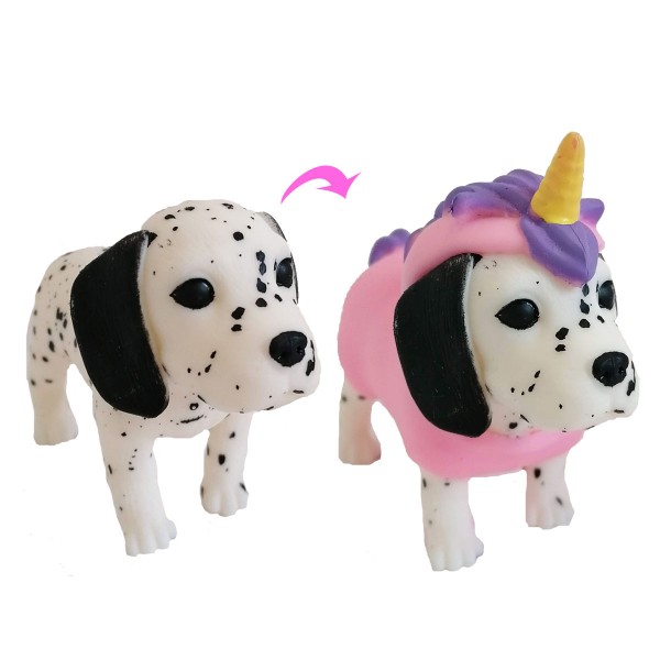 Стретч-игрушка Dress your Puppy S1 - Щенок в костюмчике Далматин-единорог 0222-11