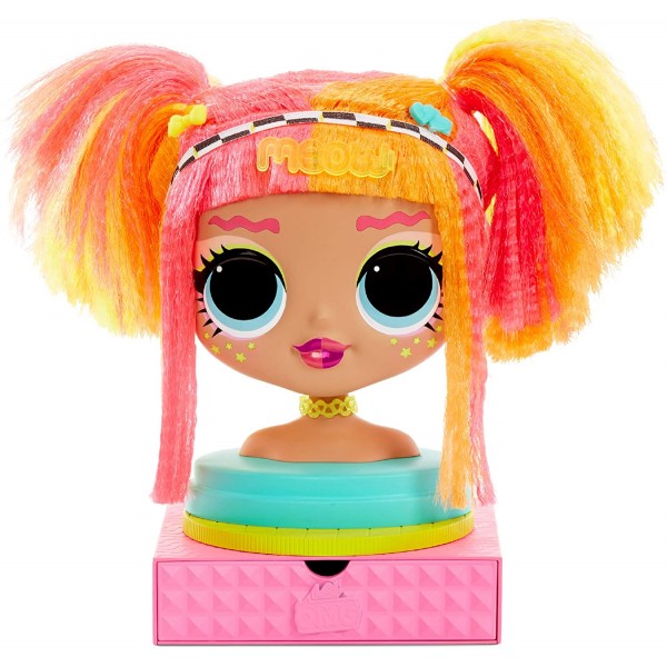 Кукла-манекен L.O.L SURPRISE! серии ""O.M.G."" - ЛЕДИ НЕОН Styling Head Neonlicious (с аксессуарами)565963