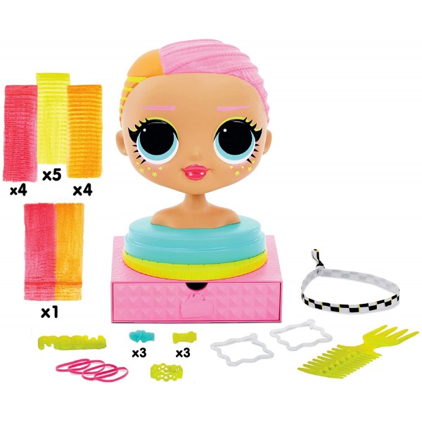 Кукла-манекен L.O.L SURPRISE! серии ""O.M.G."" - ЛЕДИ НЕОН Styling Head Neonlicious (с аксессуарами)565963