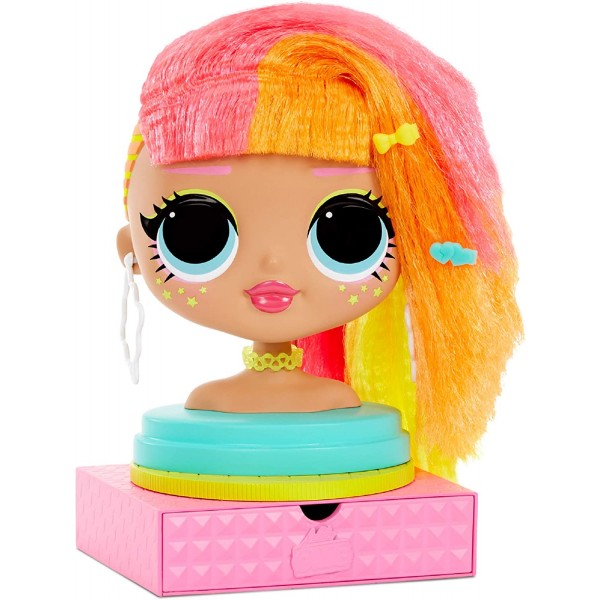 Кукла-манекен L.O.L SURPRISE! серии ""O.M.G."" - ЛЕДИ НЕОН Styling Head Neonlicious (с аксессуарами)565963