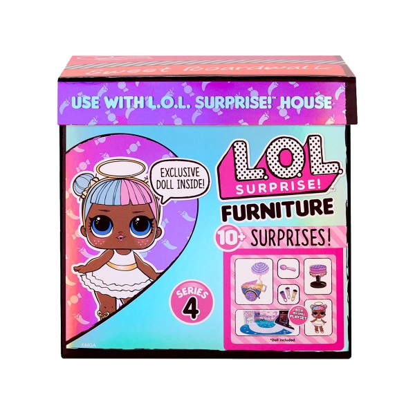 Игровой набор с куклой LOL Surprise! серии "Furniture" - Леди-Сахарок с тележкой сладостей 572626