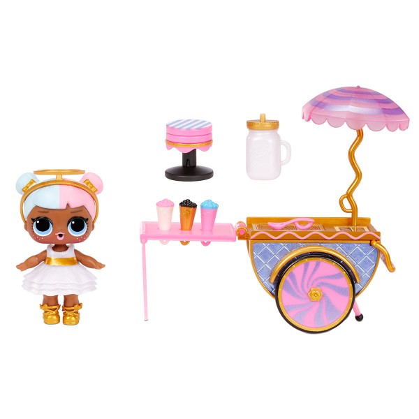 Игровой набор с куклой LOL Surprise! серии "Furniture" - Леди-Сахарок с тележкой сладостей 572626