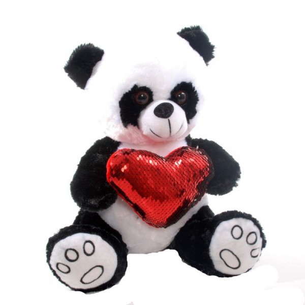 Мягкая игрушка Медвежонок Панда с сердцем 30 см 21039-7