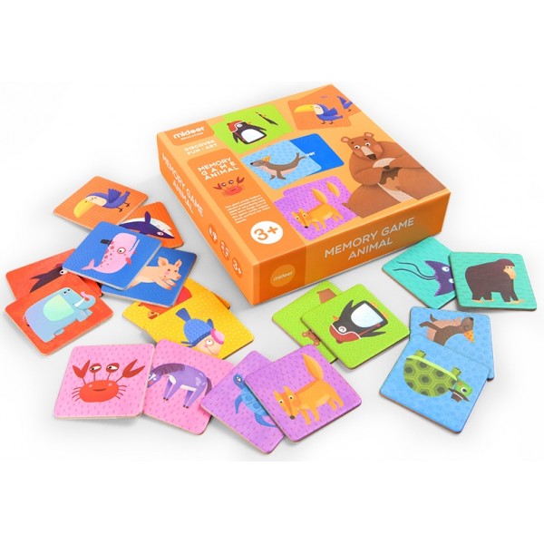 Настольная игра на запоминание Зверята, 36 карточек Mideer MD2032