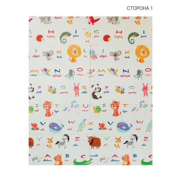 Детский двусторонний складной коврик POPPET "Мир животных и Приключения мишек" PP012-150