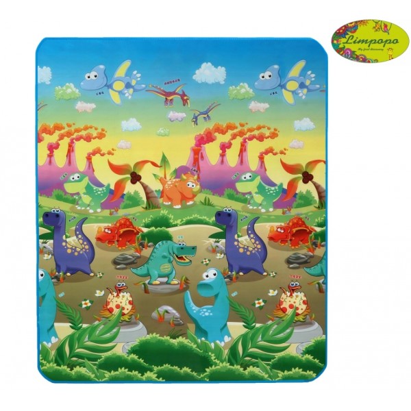 Детский двусторонний коврик "Динозавры и Пляжный сезон", 150х180 см Limpopo LP014-150