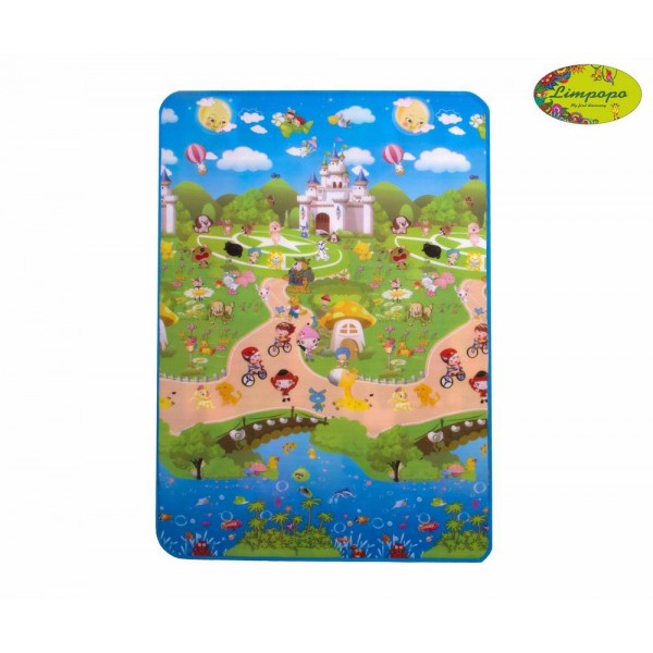 Детский двухсторонний коврик "Цветные циферки и Прогулка с друзьями", 120х180 см LP006-120 Limpopo